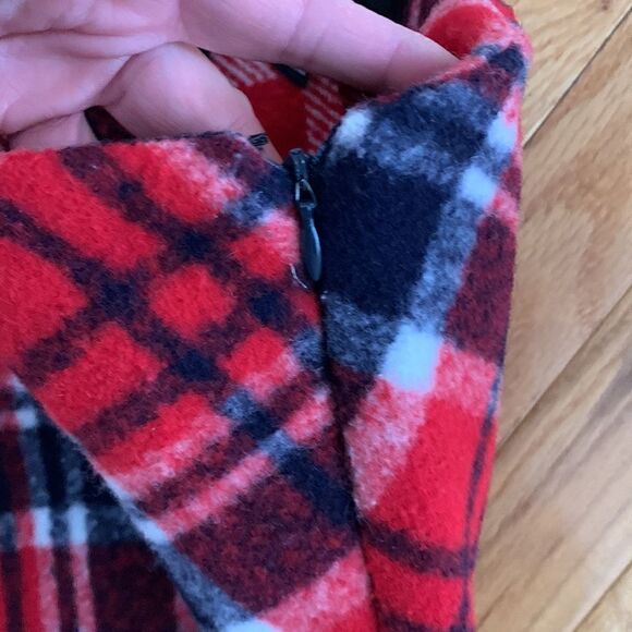 Red Plaid Wool Mini Skirt size small Holiday Christmas Forever 21 - Picture 5 of 5